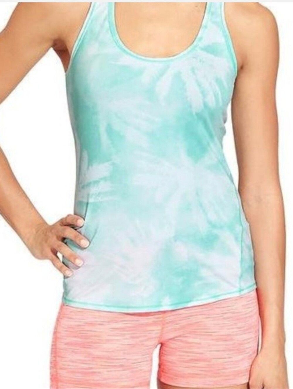 ATHLETA Sea Palm Chi Tank Reef History Of Time Racerback Active Tank XS